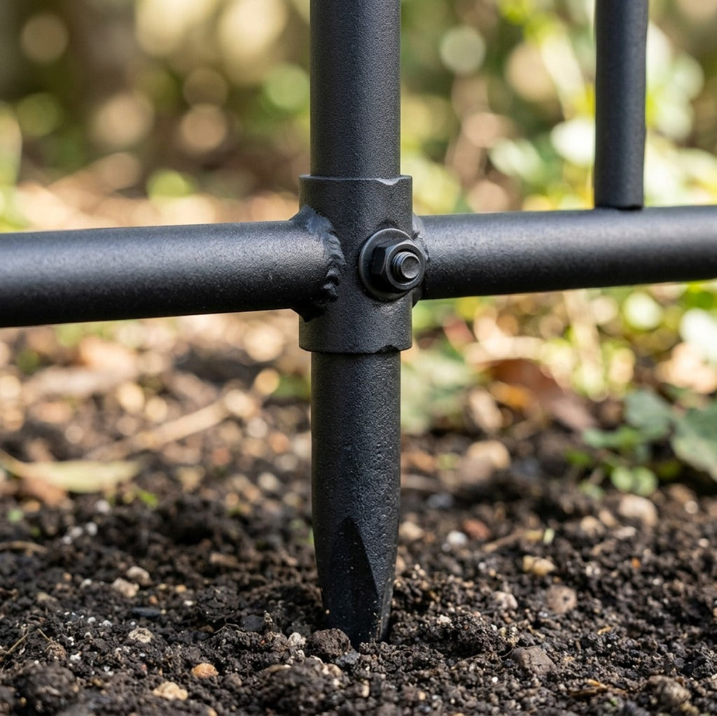 Oravox Metal Arch Plant Trellis 24 in Black
