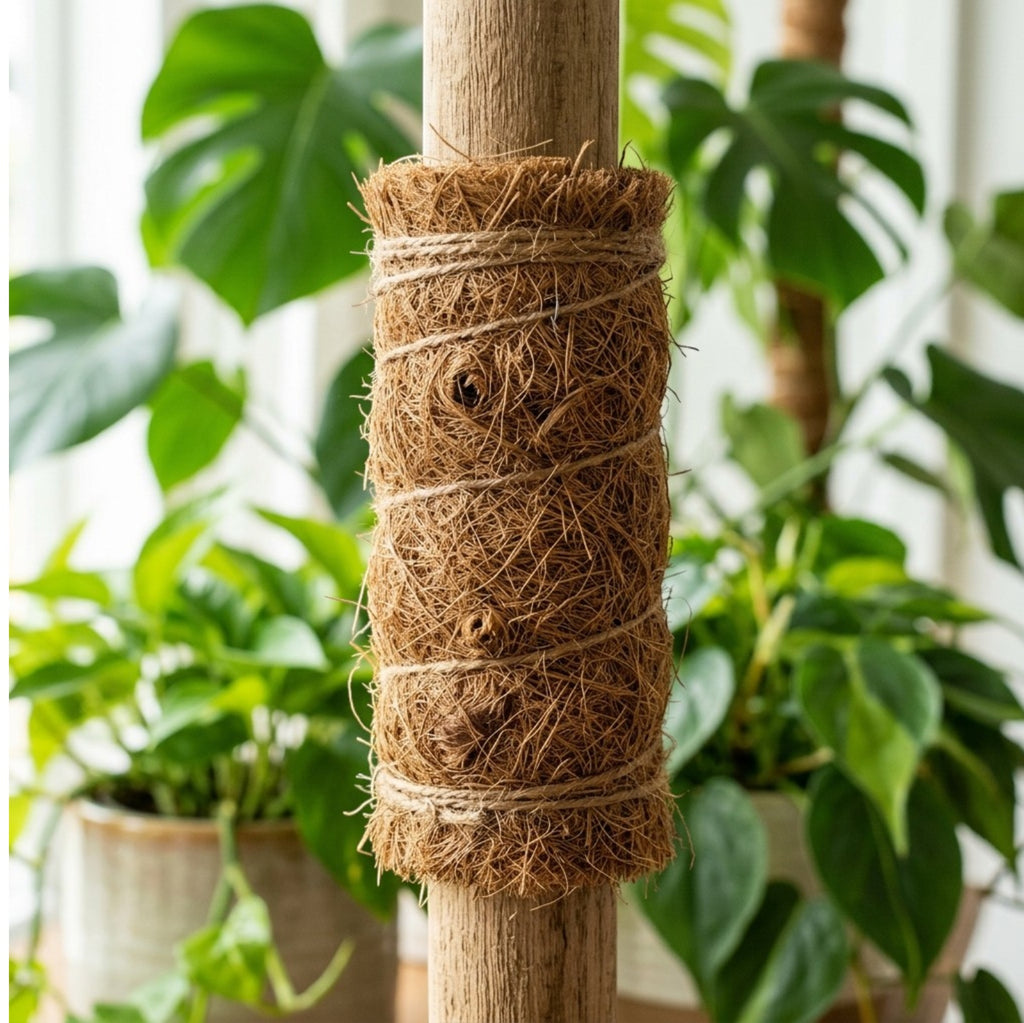 Oravox Moss Pole Plant Support 30 in Coir Brown