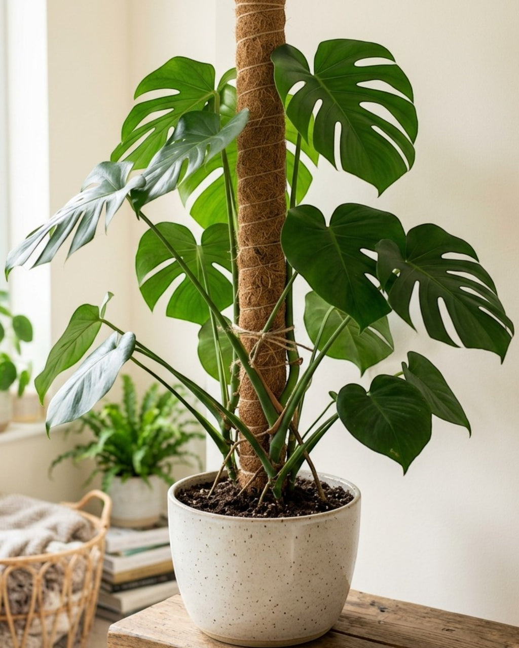 Oravox Moss Pole Plant Support 30 in Coir Brown