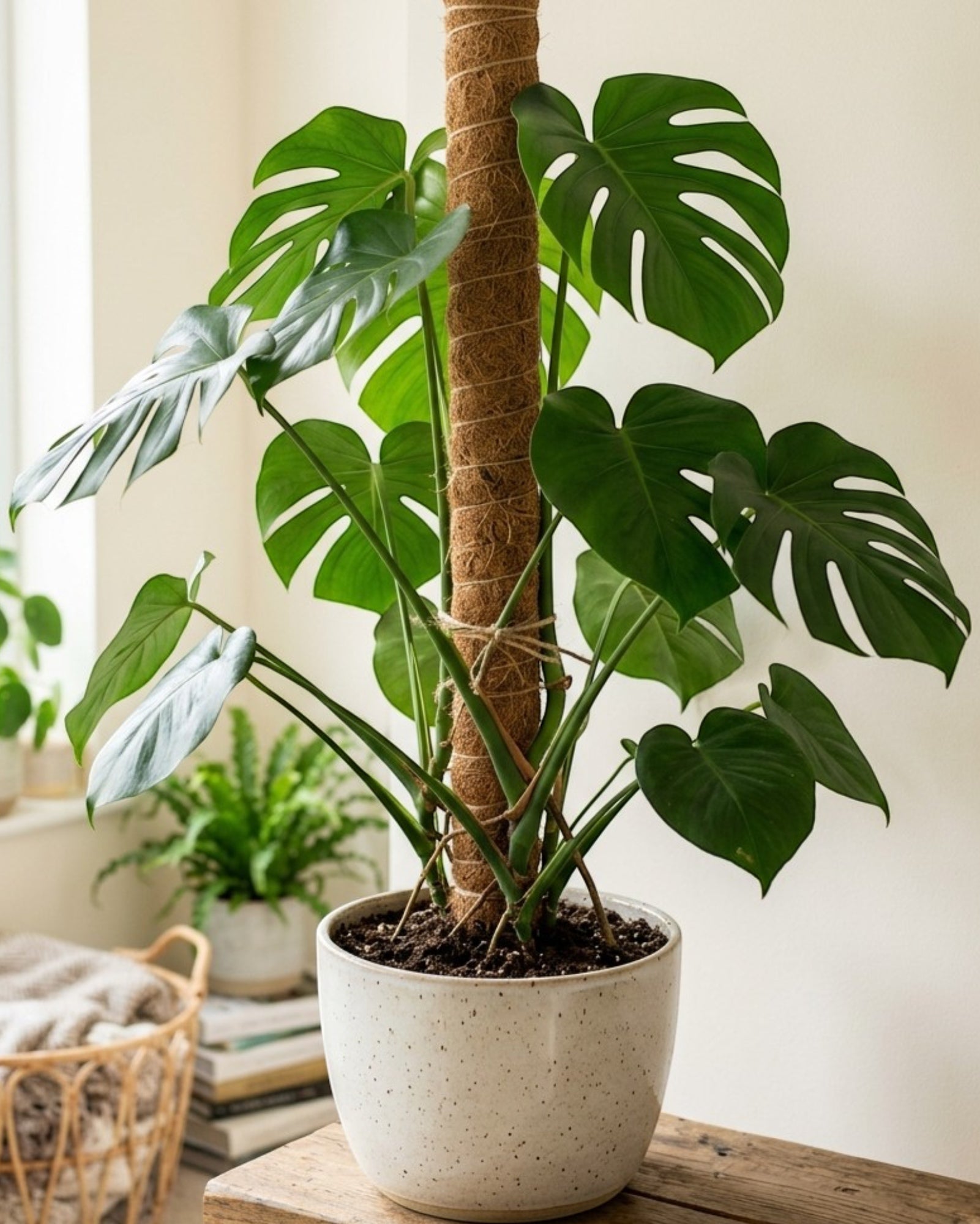 Oravox Moss Pole Plant Support 30 in Coir Brown