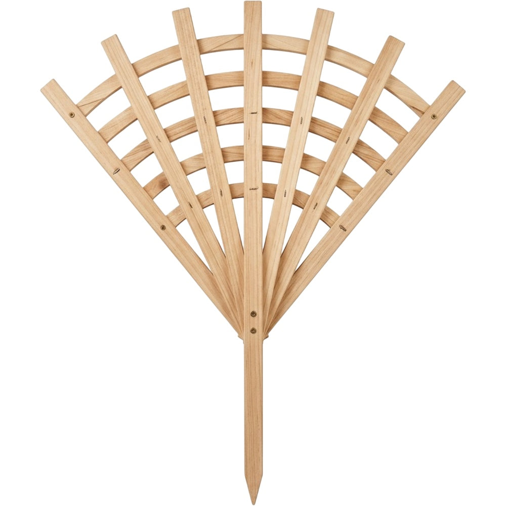Oravox Fan Shape Plant Trellis Wood 16 in Natural